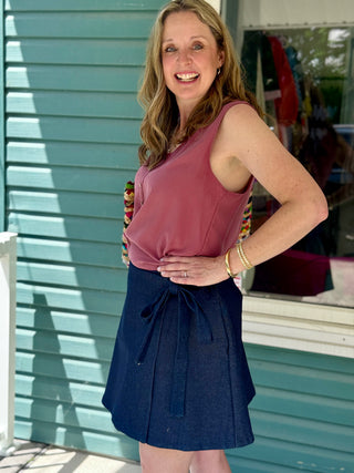 MAS Montreal Doha Skirt in Denim