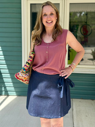 MAS Montreal Doha Skirt in Denim