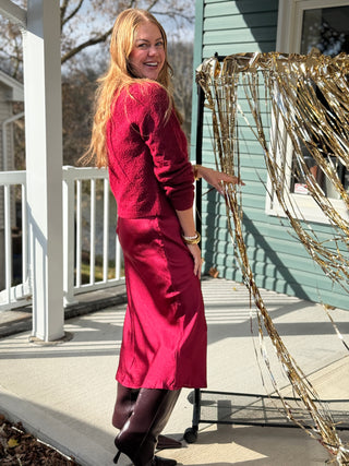 Gentle Fawn Astra Dress in Crimson