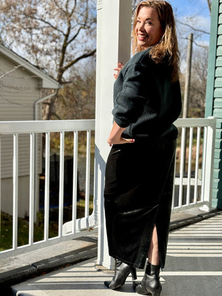 Gentle Fawn Wintergreen Dahlia Velvet Skirt