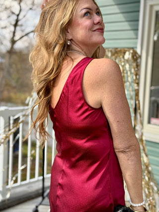 Gentle Fawn Astra Dress in Crimson