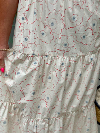 Melissa Nepton Kalia Smocked Poppy Print Dress