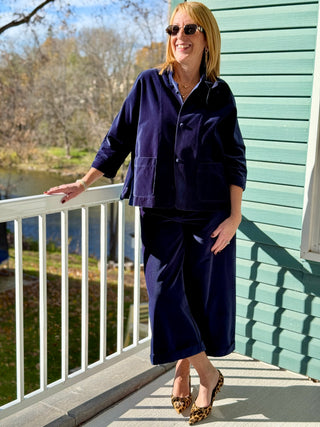 Naïf Faurelle Navy Velvet Jacket