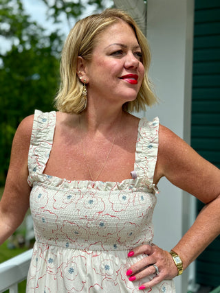 Melissa Nepton Kalia Smocked Poppy Print Dress