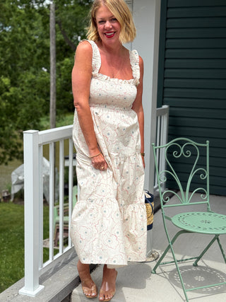 Melissa Nepton Kalia Smocked Poppy Print Dress