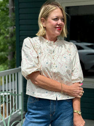 Melissa Nepton Maggie Poppy Print Top