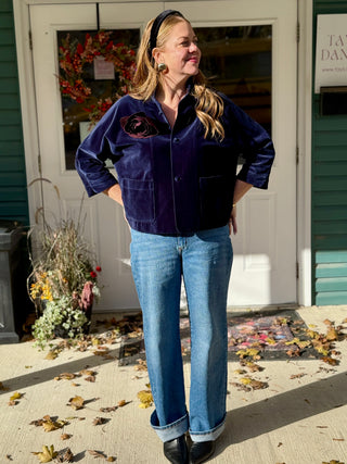 Naïf Faurelle Navy Velvet Jacket