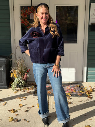 Naïf Faurelle Navy Velvet Jacket