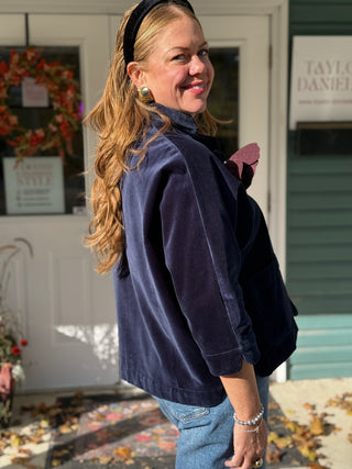 Naïf Faurelle Navy Velvet Jacket