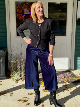 Naïf Alana Navy Velvet Pant