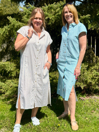 FIG Kelly Shirt Dress in White Pepper