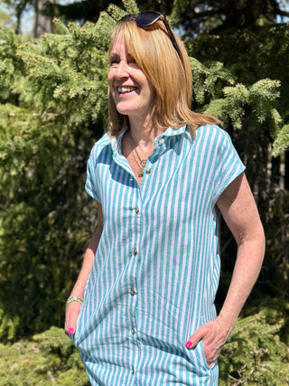 FIG Kelly Shirt Dress in Baltic