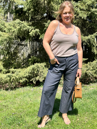 Beddome Stretch Denim Mid-Rise Wide Stretch Jean