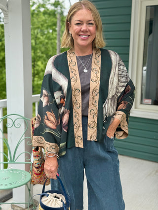 Market of Stars Under My Wing Jacket-Length Kimono