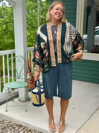 Market of Stars Under My Wing Jacket-Length Kimono