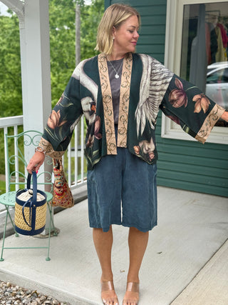 Market of Stars Under My Wing Jacket-Length Kimono
