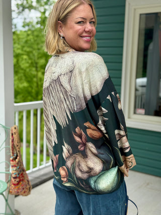 Market of Stars Under My Wing Jacket-Length Kimono
