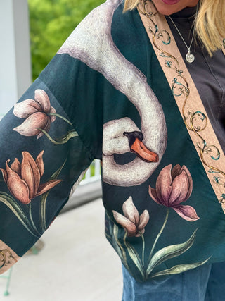 Market of Stars Under My Wing Jacket-Length Kimono