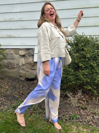 Eve Gravel Cloud Print Grace Pant