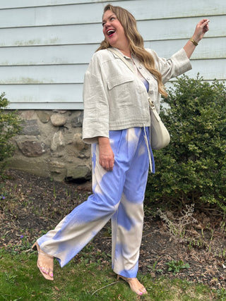Eve Gravel Cloud Print Grace Pant