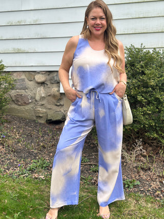 Eve Gravel Cloud Print Grace Pant