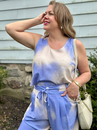 Eve Gravel Cloud Print Grace Pant