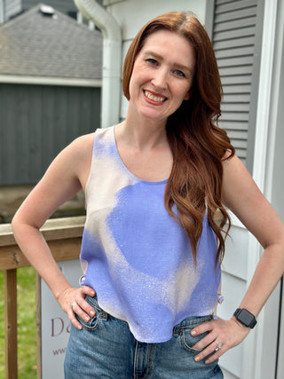 Eve Gravel Bonnie Cloud Print Top