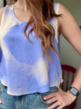 Eve Gravel Bonnie Cloud Print Top