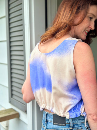 Eve Gravel Bonnie Cloud Print Top