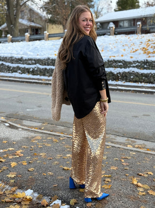 Astrid Gold Sequin Pant