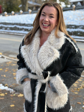 Astrid Faux Fur Trench Coat