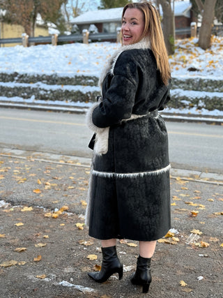 Astrid Faux Fur Trench Coat