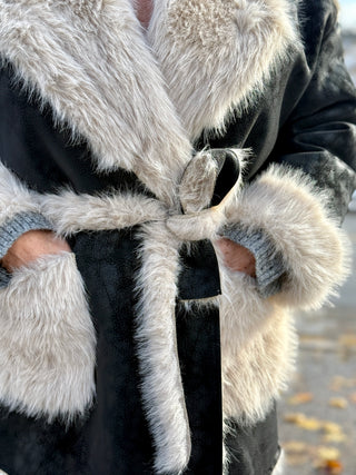 Astrid Faux Fur Trench Coat