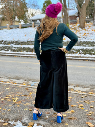 Naïf Isadora Emerald Velvet Pants