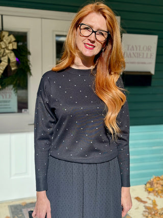 Lyla + Luxe Bianca Crystal Pullover