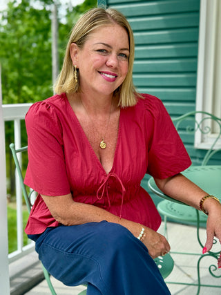 Gentle Fawn Washed Cranberry Iona Top