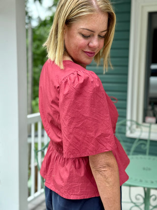 Gentle Fawn Washed Cranberry Iona Top