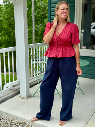 Gentle Fawn Washed Cranberry Iona Top