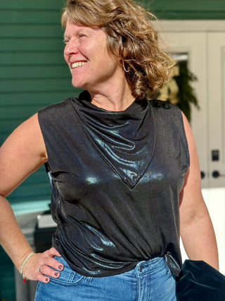 Chlo by Cokluch Mojo Top in Metallic Black