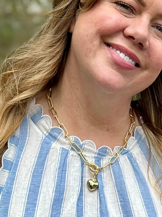 Livie Puffy Heart Necklace