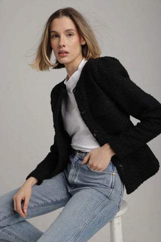 Lele de Baltzac Elodie Boucle Noir Jacket