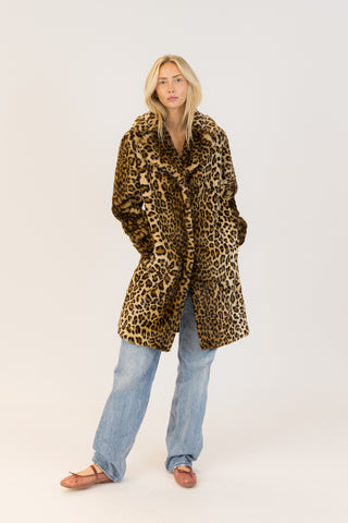 Lyla + Luxe Faux Fur Leopard Coat