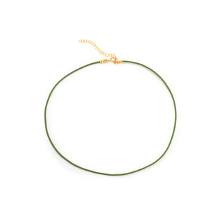 Leah Yard Fern Leather & Muse Charm Necklace