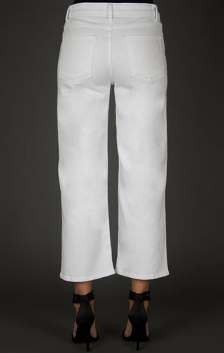 Fidelity Malibu Wide Leg Crop Jean in Vintage White