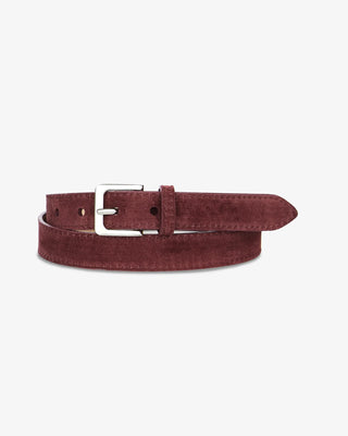 Brave Leather Millie Belt in Crimson Suede
