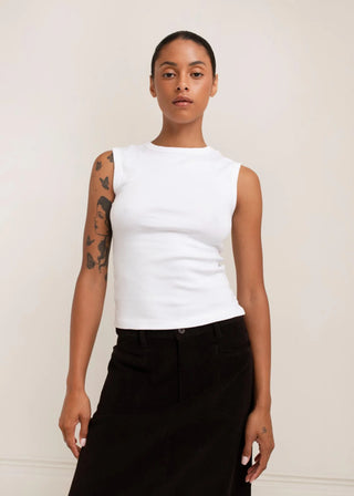 Paper Label Lydia Tank in Bright White
