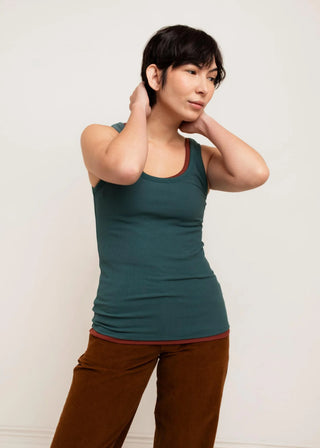 Paper Label Mara Tank in Teal
