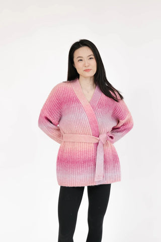 Smash & Tess Serena Wrap Cardigan Pink Ombre