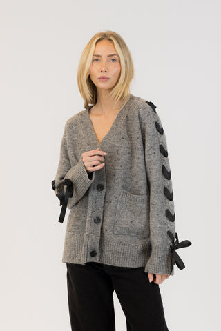 Lyla + Luxe Shyla Ribbon-Sleeve Cardigan
