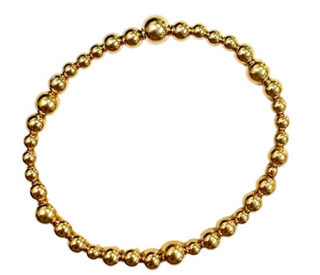 14kt Gold Filled Mixed Ball Bracelet